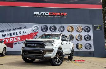 FORD RANGER AVALANCHE MACHINED FACE MATTE BLACK DARK TINT